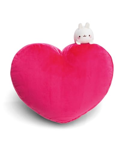 NIC Kissen MOLANG herzförmig 42x27cm mit Kuscheltier MOLANG 10cm pink - Flauschiges Kuscheltierkissen für Kinder, Babys und Kuscheltierliebhaber, ideal für Zuhause, Kindergarten oder unterwegs - 61679 NIC Kissen MOLANG herzförmig 42x27cm mit Kuscheltier MOLANG 10cm pink - Flauschiges Kuscheltierkissen für Kinder, Babys und Kuscheltierliebhaber, ideal für Zuhause, Kindergarten oder unterwegs - 61679 von NICI