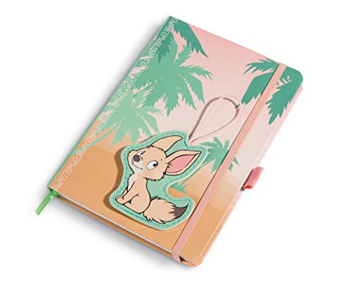NICI 45277 Notizbuch DIN A5 mit Clip-Motiv Wüstenfuchs Fehmi, pink/beige von NICI