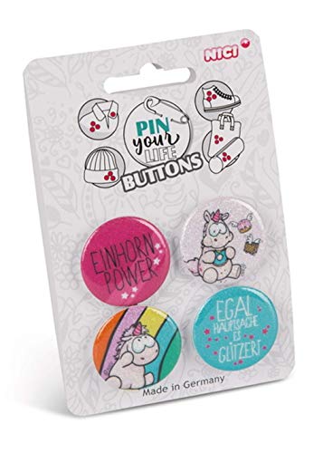 NICI 46453 Theodor & Friends Einhorn-Buttons Ø 32 mm, 4er-Set auf Headercard NICI 46453 Theodor & Friends Einhorn-Buttons Ø 32 mm, 4er-Set auf Headercard von NICI