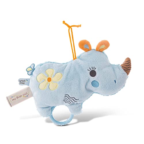 NICI Aufzieh 2D Nashorn Manuffi 20cm ab 0+ Monaten für Jungen & Mädchen – Spieluhr Baby – Einschlaf-Hilfe für Babys & Säuglinge – Ideal für Bett, Kinderwagen, Wiege – Mozarts Wiegenlied, blau NICI Aufzieh 2D Nashorn Manuffi 20cm ab 0+ Monaten für Jungen & Mädchen – Spieluhr Baby – Einschlaf-Hilfe für Babys & Säuglinge – Ideal für Bett, Kinderwagen, Wiege – Mozarts Wiegenlied, blau von NICI
