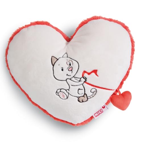 NICI 49416 Kissen Katze Herz 26x22cm weiß-Nachhaltiges Flauschiges Kuschelkissen für Jungen, Mädchen, Babys und Kuscheltierliebhaber – ideal für Zuhause, Kindergarten oder unterwegs NICI 49416 Kissen Katze Herz 26x22cm weiß-Nachhaltiges Flauschiges Kuschelkissen für Jungen, Mädchen, Babys und Kuscheltierliebhaber – ideal für Zuhause, Kindergarten oder unterwegs von NICI
