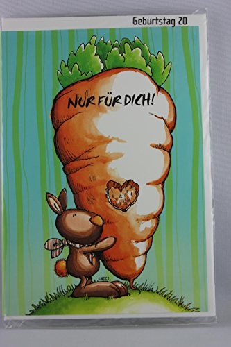 NICI - 65020 - Klappkarte, mit Umschlag, Geburtstag, Hase, Nur für dich! Alles Liebe zum Geburtstag! NICI - 65020 - Klappkarte, mit Umschlag, Geburtstag, Hase, Nur für dich! Alles Liebe zum Geburtstag! von NICI