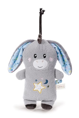 NICI Baby Einschlafhilfe Esel Littledoo 25cm multifunktional in Geschenkbox - grau - Plüschtier für Babys und Kleinkinder zum Greifen, Knuddeln, Entdecken und Einschlafen | 61614 von NICI