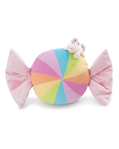 NICI Kissen Bonbonförmig 45cm mit Kuscheltier Einhorn 12cm - Weiss - Flauschiges Kuscheltierkissen für Jungen, Mädchen, Babys und Kuscheltierliebhaber, ideal für Kinderzimmer oder unterwegs | 61918 NICI Kissen Bonbonförmig 45cm mit Kuscheltier Einhorn 12cm - Weiss - Flauschiges Kuscheltierkissen für Jungen, Mädchen, Babys und Kuscheltierliebhaber, ideal für Kinderzimmer oder unterwegs | 61918 von NICI