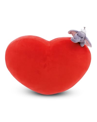 NICI Kissen Love Elefant herzförmig 42x27cm mit Kuscheltier Elefant 12cm rot - Flauschiges Kuscheltierkissen für Jungen, Mädchen, Babys und Kuscheltierliebhaber; ideal für Zuhause oder Kindergarten NICI Kissen Love Elefant herzförmig 42x27cm mit Kuscheltier Elefant 12cm rot - Flauschiges Kuscheltierkissen für Jungen, Mädchen, Babys und Kuscheltierliebhaber; ideal für Zuhause oder Kindergarten von NICI