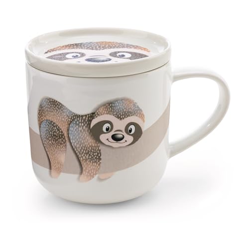 NICI Tasse mit Deckel Faultier Izzy Icetumbler 400ml 9,5x9cm Porzellan mit Banderole - beige - Teetasse Kaffee-Tasse Porzellantasse Henkeltasse Tasse Mug mit Henkel für Kalt- und Heißgetränke | 62463 NICI Tasse mit Deckel Faultier Izzy Icetumbler 400ml 9,5x9cm Porzellan mit Banderole - beige - Teetasse Kaffee-Tasse Porzellantasse Henkeltasse Tasse Mug mit Henkel für Kalt- und Heißgetränke | 62463 von NICI