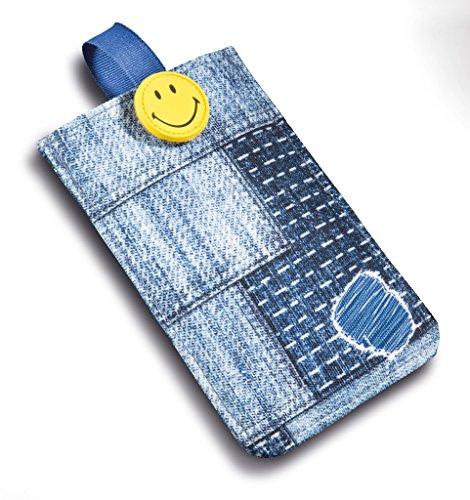 Nici 41535 Smiley Handyhülle, Jeans-Look, 10 x 15 cm von NICI
