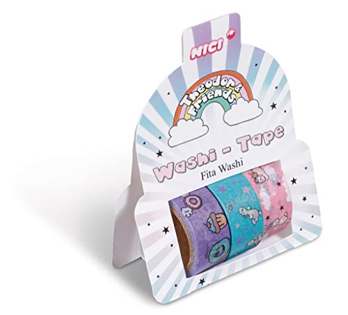Nici 45065 Washi-Tape Theodor & Friends 3er-Set, Klebeband Nici 45065 Washi-Tape Theodor & Friends 3er-Set, Klebeband von NICI