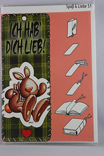 Nici - 65051 - Klappkarte, mit Umschlag, Spass und Liebe, Hase, Ich hab´ dich lieb! Du füllst jede Seite in meinem Tagebuch! Nici - 65051 - Klappkarte, mit Umschlag, Spass und Liebe, Hase, Ich hab´ dich lieb! Du füllst jede Seite in meinem Tagebuch! von NICI