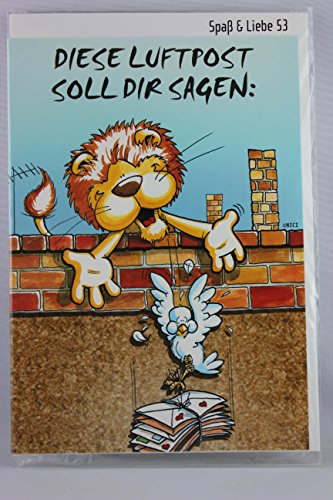Nici - 65053 - Klappkarte, mit Umschlag, Spass und Liebe, Löwe, Diese Luftpost soll dir sagen: ...vermiss´ dich sooo!! Nici - 65053 - Klappkarte, mit Umschlag, Spass und Liebe, Löwe, Diese Luftpost soll dir sagen: ...vermiss´ dich sooo!! von NICI