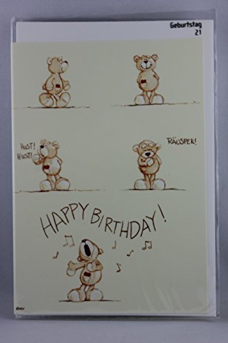 Nici - 65110 - Klappkarte, mit Umschlag, Geburtstag, Bär, Happy Birthday! ...to you! von NICI