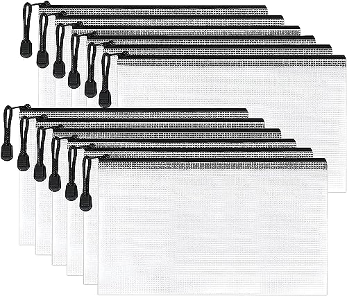 10 Stück Wasserdichte Dokumententasche A5 Dokumentenmappe Transparente Reißverschlusstaschen Mesh Kunststofftasche Wasserdichte Mesh Bag A5 Zipper Beutel für Bürobedarf Dokumente Papier Reise 10 Stück Wasserdichte Dokumententasche A5 Dokumentenmappe Transparente Reißverschlusstaschen Mesh Kunststofftasche Wasserdichte Mesh Bag A5 Zipper Beutel für Bürobedarf Dokumente Papier Reise von NICKLIN