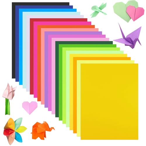 NICKLIN Origami Papier,220 Blatt Buntes Papier A4,70 g/m² Papier Faltpapier in 20 Farben Bastelkarton,Bastelpapier Origami Malpapier Kinder Zweiseitig,Buntpapierset für Diy Origami und Bastelprojekte NICKLIN Origami Papier,220 Blatt Buntes Papier A4,70 g/m² Papier Faltpapier in 20 Farben Bastelkarton,Bastelpapier Origami Malpapier Kinder Zweiseitig,Buntpapierset für Diy Origami und Bastelprojekte von NICKLIN