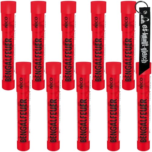 10 Bengalfeuer NICO Europe mit Anhänger (Rot 10) von NICO Europe