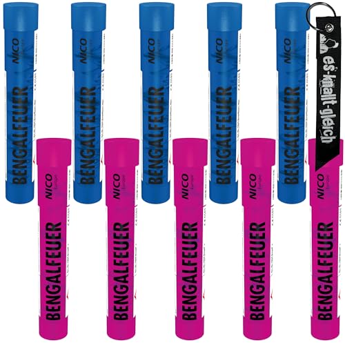 10 Bengalfeuer NICO Europe mit Anhänger (5 Blau, 5 Pink) 10 Bengalfeuer NICO Europe mit Anhänger (5 Blau, 5 Pink) von NICO Europe