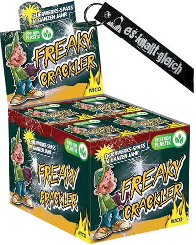 Freaky Crackler 24 Schachteln a 6 Stück im Display von NICO Europe mit Anhänger I Knalltüten Knattertüten mit Crackling Sternen Freaky Crackler 24 Schachteln a 6 Stück im Display von NICO Europe mit Anhänger I Knalltüten Knattertüten mit Crackling Sternen von NICO Europe