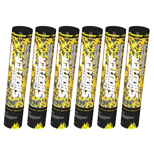 Nico Feuerwerk® [6er Sparpack] Premium-Konfetti-Shooter Set GOLD metallic I Party-Popper-kanonen 30 cm für Geburtstag Verlobung Hochzeit Party Silvester Feier von NICO Feuerwerk