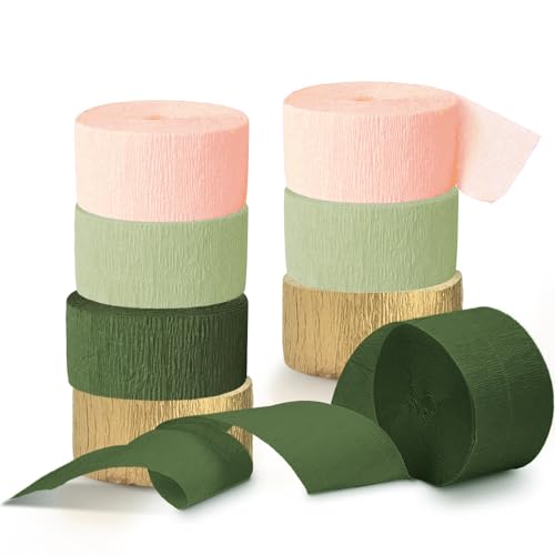 NICROHOME EUR Hochzeits-Party-Dekorationen, 8 Rollen Krepppapier-Luftschlangen in Moos, Salbeigrün, Rosa, für Boho-Babyparty, Hochzeit, Verlobungsfeier, Frühlingsparty, Geburtstagsparty-Zubehör, 24,9M NICROHOME EUR Hochzeits-Party-Dekorationen, 8 Rollen Krepppapier-Luftschlangen in Moos, Salbeigrün, Rosa, für Boho-Babyparty, Hochzeit, Verlobungsfeier, Frühlingsparty, Geburtstagsparty-Zubehör, 24,9M von NICROHOME EUR