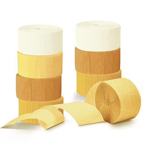NICROLANDEE 8 Rollen gelb-weiße Krepppapier-Luftschlangen zum Aufhängen, Party-Dekorationen für Hochzeiten, Geburtstage, Babypartys, Jubiläen, Grillabende, Kinderpartys NICROLANDEE 8 Rollen gelb-weiße Krepppapier-Luftschlangen zum Aufhängen, Party-Dekorationen für Hochzeiten, Geburtstage, Babypartys, Jubiläen, Grillabende, Kinderpartys von NICROLANDEE