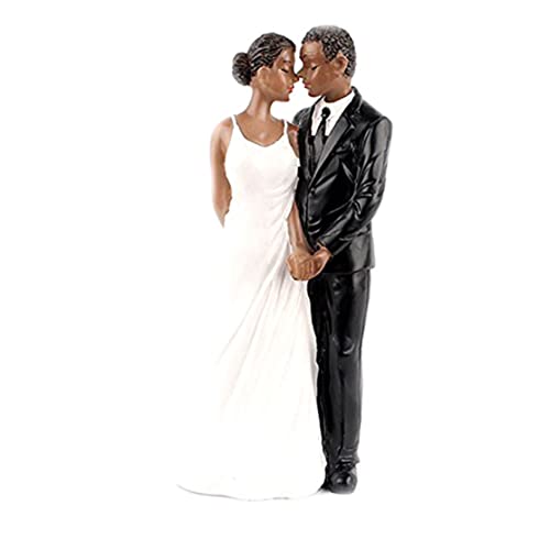 Harzkuchen -Top, Hochzeitstorte Toper Harz Afroamerikanische Paar Figur Kernstück Dekorationen für Hochzeitstag von NIDONE