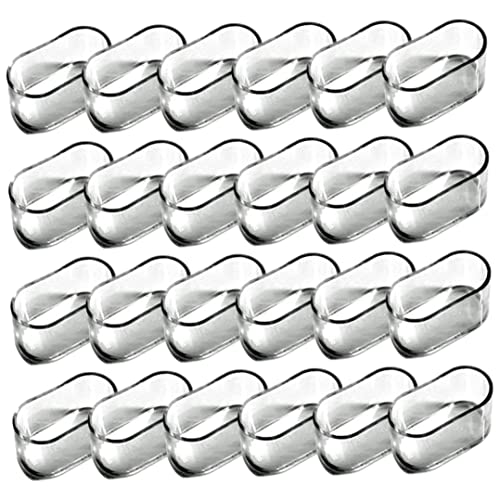 NIDONE 24PCS klare ovale Stuhlbeinkappen Silikon-Möbelbein-Bodenschutzabdeckungen vor Kratzern und Geräuschen (25x50mm) von NIDONE