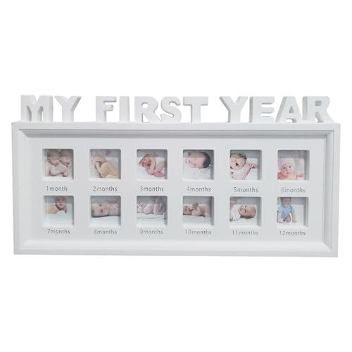NIDONE Mein erstes Jahr Fototopfer, PVC 12 Monate Baby Erstes Jahr Fotorahmen, 8x16, 5 Zoll Neugeborenes Baby Desktop Bilderrahmen Kinderkindschmuck NIDONE Mein erstes Jahr Fototopfer, PVC 12 Monate Baby Erstes Jahr Fotorahmen, 8x16, 5 Zoll Neugeborenes Baby Desktop Bilderrahmen Kinderkindschmuck von NIDONE