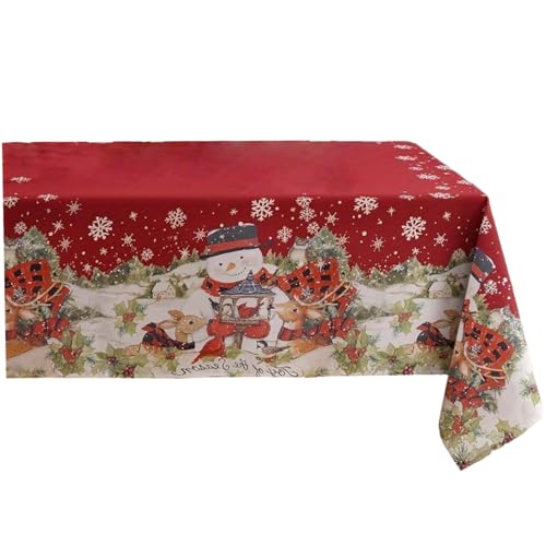 Weihnachten Tischdecke 59x83in Festliche Schneemann Weihnachtstischtücher rechteckige niedliche wasserfeste Tischdecke für Küche, Zuhause Weihnachten Tischdecke 59x83in Festliche Schneemann Weihnachtstischtücher rechteckige niedliche wasserfeste Tischdecke für Küche, Zuhause von NIDONE