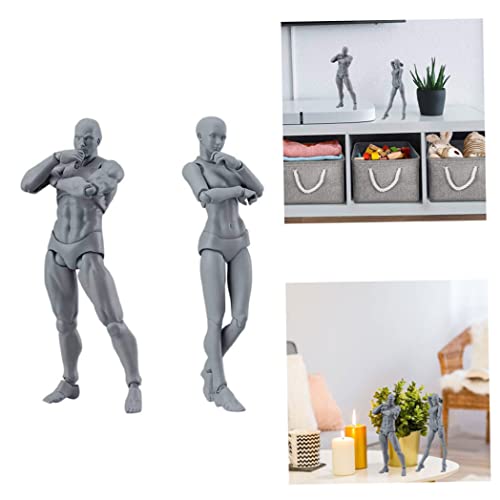 Zeichnungsfiguren Modell 2pcs 5, 91 Zoll männliche weibliche Aktion Figur Posenable Schaufensterpackung Körpermalerei Modell für Künstler, Actionfiguren Zeichnungsfiguren Modell 2pcs 5, 91 Zoll männliche weibliche Aktion Figur Posenable Schaufensterpackung Körpermalerei Modell für Künstler, Actionfiguren von NIDONE