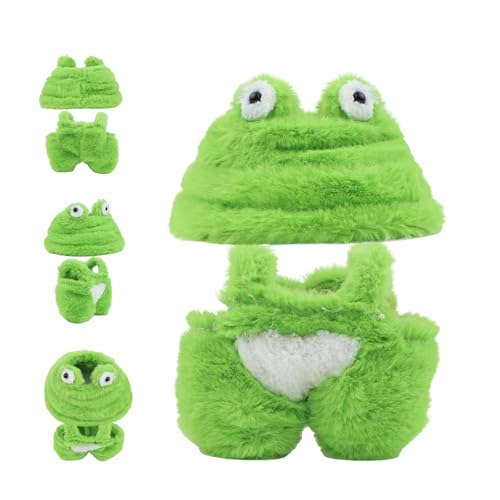 Kleidung für Puppe, 17 cm, Zubehör, Anzug, niedliche Kleidung für Puppen, Tierstil-Outfits (keine Puppe) (Frosch) von NIEBYI