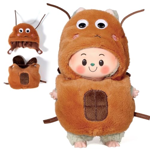 Kleidungsset für 17 cm große L-bu Puppe, 2-teiliges Set Hut Kleidung für L-BU, Jungen und Mädchen, stilvolle entzückende Puppenkleiderzubehör (keine Puppe) von NIEBYI