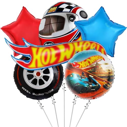 Auto-Party-Luftballons, 6 Stück, Cartoon-Aluminium-Filmballons, Hot Wheel, Anime-Thema, Kindergeburtstag, Ballon, Party-Dekoration, Luftballons, geeignet für Jungen und Mädchen, Kindergeburtstag, Auto-Party-Luftballons, 6 Stück, Cartoon-Aluminium-Filmballons, Hot Wheel, Anime-Thema, Kindergeburtstag, Ballon, Party-Dekoration, Luftballons, geeignet für Jungen und Mädchen, Kindergeburtstag, von NIEEKRUN