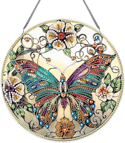 NIEEKRUN Diamond Painting Fensterbilder & Anhänger – Schmetterling, Girlande mit Kette, Wandbehang Kits für Fenster und Eingang NIEEKRUN Diamond Painting Fensterbilder & Anhänger – Schmetterling, Girlande mit Kette, Wandbehang Kits für Fenster und Eingang von NIEEKRUN