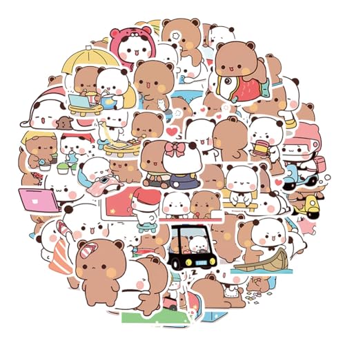 NIEEKRUN Panda Aufkleber Set 100 Stück Bubu Dudu Aufkleber Kinder Wasserdicht PVC Sticker Lustige Tiermuster Aufkleber für Laptop Skateboard Scrapbook Trinkflasche Kindergeburtstag Aufkleber NIEEKRUN Panda Aufkleber Set 100 Stück Bubu Dudu Aufkleber Kinder Wasserdicht PVC Sticker Lustige Tiermuster Aufkleber für Laptop Skateboard Scrapbook Trinkflasche Kindergeburtstag Aufkleber von NIEEKRUN