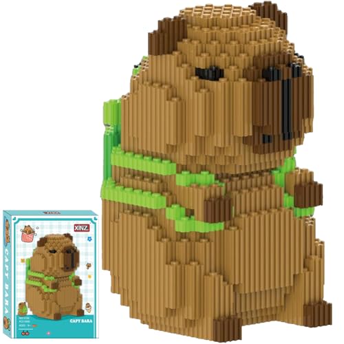 Tier Building Block Set,Capybara DIY Bausteine Cartoon Mini Building Blocks Kreativität Spielzeug Bausteine für Eltern-Kind Interaktives Spielzeug Lernspielzeug Geschenk Für Kinder Erwachsene von NIEEKRUN