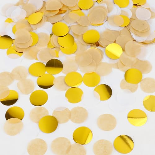 Biologisch abbaubares Konfetti für Hochzeit & Geburtstag - Gold Braun Glitzer Papier Tischkonfetti, Runde Pailletten für Weihnachten, Valentinstag Dekorationen & Bastelbedarf Biologisch abbaubares Konfetti für Hochzeit & Geburtstag - Gold Braun Glitzer Papier Tischkonfetti, Runde Pailletten für Weihnachten, Valentinstag Dekorationen & Bastelbedarf von NIEITRK