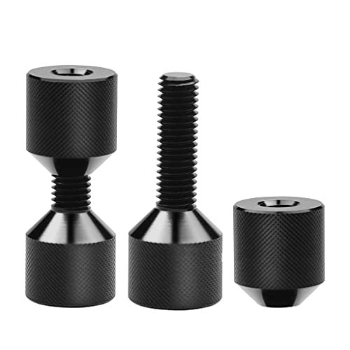 NIHENHAO 1-1/8 Zoll (38 cm) Zweilochstifte-Set praktischer 6061 Aluminium-2-Loch-Flansch-Ausrichtungsstift eloxiertes Schwarzoxid-Finish von NIHENHAO