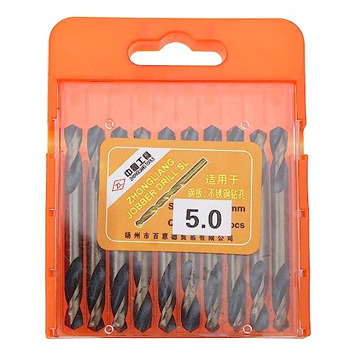 NIHENHAO 10-teiliges 5-mm-HSS-Doppelend-Torsionsbohrer-Set aus Schnellarbeitsstahl von NIHENHAO