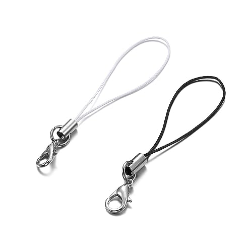 NIHENHAO 2er-Set Telefon-Umhängeband Nylon Telefonanhänger Karabinerhaken Handgelenkband geeignet für MP4-Player und Projekte Legierung + Nylon von NIHENHAO