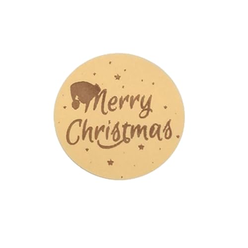 NIHENHAO 500 Stück runde Aufkleber mit der Aufschrift „Frohe Weihnachten“ Dankeskarte Karton Paketetikett Versiegelung NIHENHAO 500 Stück runde Aufkleber mit der Aufschrift „Frohe Weihnachten“ Dankeskarte Karton Paketetikett Versiegelung von NIHENHAO