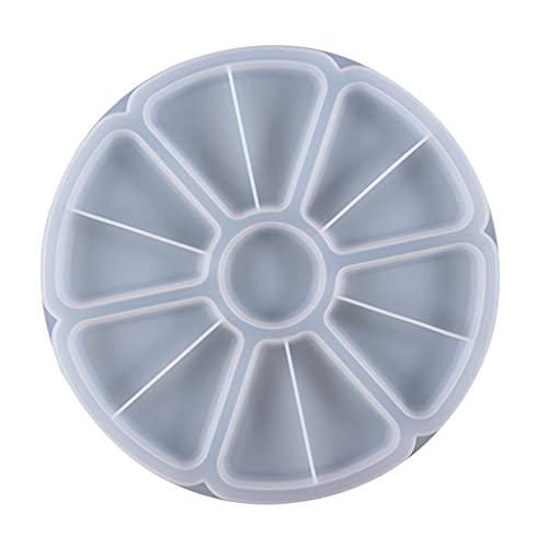 NIHENHAO Blütenblattförmige Obsttablett-Form Nuss-Snack-Tablett Organizer-Box Geschirr Silikonform Tablett Untersetzer Servierbrett Kunstharzform Silikon von NIHENHAO