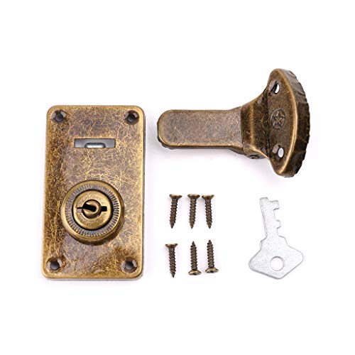 NIHENHAO Bronzefarbene Lederschnalle für Koffer Box Vintage-Metallschloss antiker Knebelverschluss L NIHENHAO Bronzefarbene Lederschnalle für Koffer Box Vintage-Metallschloss antiker Knebelverschluss L von NIHENHAO