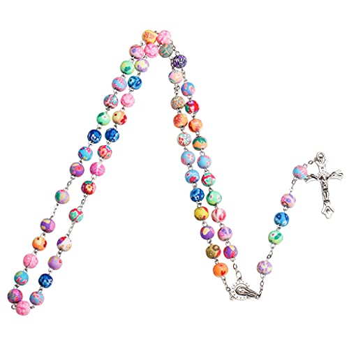 NIHENHAO Christlich-atholisch religiös für Ross Rucifix-Anhänger Rosenkranz-Halskette Perlen Hain Pullover Hain Ry für Frauen Männer Polymer Clay NIHENHAO Christlich-atholisch religiös für Ross Rucifix-Anhänger Rosenkranz-Halskette Perlen Hain Pullover Hain Ry für Frauen Männer Polymer Clay von NIHENHAO