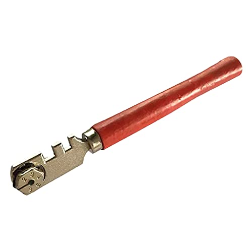 NIHENHAO Glasschneider mit sechs Rädern, runder Griff, hochfeste Walze, rundes Flachschneidwerkzeug zum Schneiden von Glasfliesen NIHENHAO Glasschneider mit sechs Rädern, runder Griff, hochfeste Walze, rundes Flachschneidwerkzeug zum Schneiden von Glasfliesen von NIHENHAO