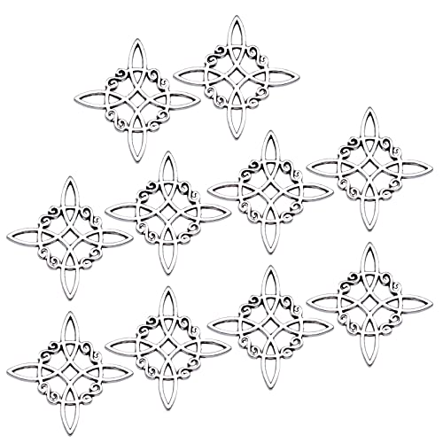 NIHENHAO Knotenanhänger antiker irischer Knoten-Charm hohl unregelmäßiger Anhänger für Armbänder Halsketten Schmuckherstellung Metall 10 Stück NIHENHAO Knotenanhänger antiker irischer Knoten-Charm hohl unregelmäßiger Anhänger für Armbänder Halsketten Schmuckherstellung Metall 10 Stück von NIHENHAO