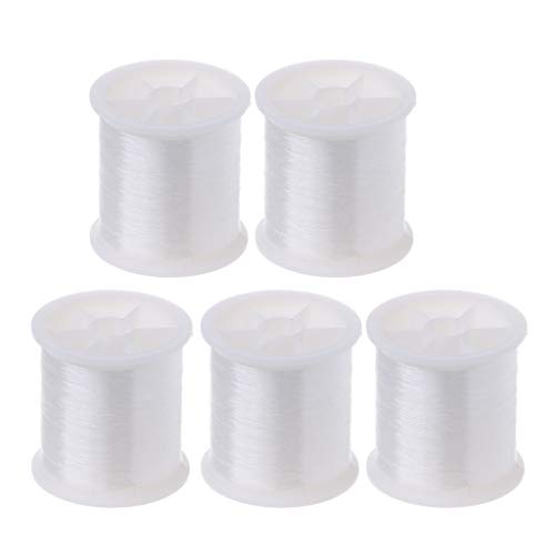 NIHENHAO Nähgarn 100 m/Rolle transparenter unsichtbarer Faden Nylon-Monofilamentschnur für Schmuck Perlenstickerei Quilten Nähen Harz von NIHENHAO