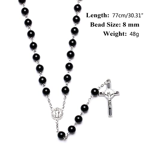 NIHENHAO Rosenkranz für Halskette mit Anhänger antiker Glasrosenkranz für Halskette Vintage katholischer religiöser Gebetsschmuck für Legierung Glasperle NIHENHAO Rosenkranz für Halskette mit Anhänger antiker Glasrosenkranz für Halskette Vintage katholischer religiöser Gebetsschmuck für Legierung Glasperle von NIHENHAO