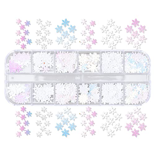 NIHENHAO Schneeflocken-Pailletten Dekoration für Epoxid-Gießharzformen Weihnachtsschmuck Zubehör Nagel-Pailletten PVC 12 Gitter NIHENHAO Schneeflocken-Pailletten Dekoration für Epoxid-Gießharzformen Weihnachtsschmuck Zubehör Nagel-Pailletten PVC 12 Gitter von NIHENHAO