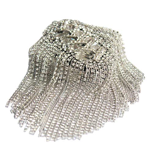 NIHENHAO Unisex Punk Fransen Schulterbrett Abzeichen Glitter für S Kette EPA Legierung NIHENHAO Unisex Punk Fransen Schulterbrett Abzeichen Glitter für S Kette EPA Legierung von NIHENHAO