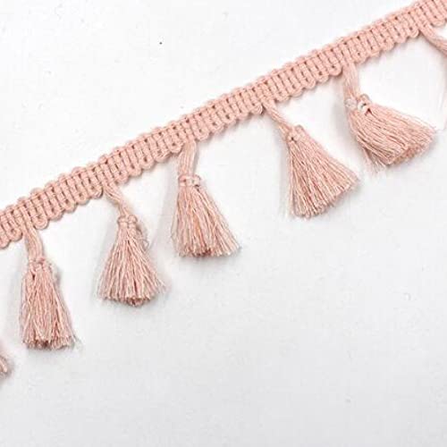 NIHUJALE Fransenbesatz, geflochtene Hängeperlen, 2 Yards Ribbon Fringe Lace Trimmt DIY Hochzeit Party Latin Kleid Stoff handgemachte Nähen Vorhang(Gold) von NIHUJALE