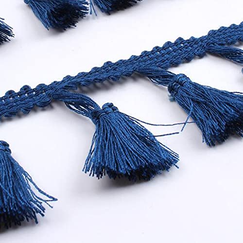NIHUJALE Fransenbesatz, geflochtene Hängeperlen, 2 Yards Ribbon Fringe Lace Trimmt DIY Hochzeit Party Latin Kleid Stoff handgemachte Nähen Vorhang(Purple) von NIHUJALE